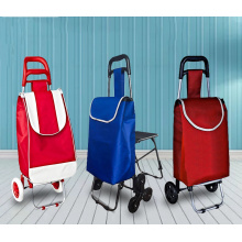 Romotional Collapsible Vegetable Luggage Useful Folding Shopping Trolley Bag with Desk